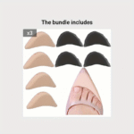 4 Pairs Toe Inserts For Too Big Shoes, Shoe Inserts For Women Men, Foam Toe Filler, Shoe Fitters, Black And Beige - Image 9