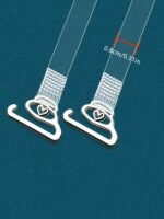 2 Pairs Women'S Invisible Anti-Slip Bra Straps - Transparent Spaghetti Straps With Built-In Pads, Non-Stretch Underwire For Comfort & Support, Casual Wear Accessories, Strapless Bra Support, Discreet Design, Asymmetrical Design - Image 2