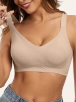 1Pc Elegant Nylon Wireless Bra For Women - Seamless, No Underwire, Removable Pads, Adjustable Straps, High Softness, Breathable, Anti-Sagging, Comfortable, Shockproof For Yoga, Pilates, Fitness, Running, Daily Wear - All Seasons Suitable - Image 10