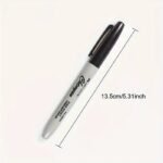 12Pcs Fine Tip Black Permanent Markers, Quick-Dry & Smudge-Proof, Medium Nib, Waterproof Ink - Ideal For Daily Office Use - Image 3