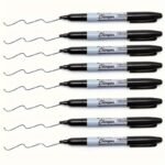 12Pcs Fine Tip Black Permanent Markers, Quick-Dry & Smudge-Proof, Medium Nib, Waterproof Ink - Ideal For Daily Office Use - Image 2