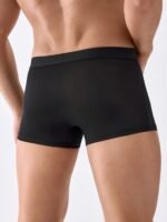 1Pc Men'S "I Love My Wife" Printed Boxer Briefs - Soft Stretch Polyester, Mid-Stretch Comfort, Playful Stick Figure & Heart Design, Valentine'S Day Gift For Husband, Everyday Casual Underwear, Romantic Print, Smooth Texture - Image 3