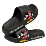 1Pc Mickey And Minnie Mouse Eva Slide Sandals - Thick Sole Summer Slippers With Soft Insole And Durable Outsole, Hand Washable Unisex Indoor/Outdoor Slippers For Men And Women, All-Season Comfort For Home And Casual Wear, Fun Design | Comfortable Slippers, Home Slipper - Image 3