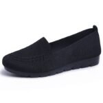 Women'S Knitted Solid Color Loafers, Lightweight Non-Slip Flat Slip On Shoes, Casual Walking Shoes - Image 13