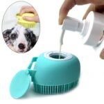 Soft Pet Bath Massage Gloves With Gentle Brush Bristles - Safe & Comfortable Dog & Cat Grooming Brush, Non-Slip Grip, Durable Plastic & Design For Sensitive Light Beige, Easy To Clean, Suitable For Puppies, Small & Large Dogs, Petsafe Material, Puppy Care - Image 4