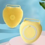 Soft Pet Bath Massage Gloves With Gentle Brush Bristles - Safe & Comfortable Dog & Cat Grooming Brush, Non-Slip Grip, Durable Plastic & Design For Sensitive Light Beige, Easy To Clean, Suitable For Puppies, Small & Large Dogs, Petsafe Material, Puppy Care - Image 8