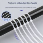 100Pcs/Bag Zip Ties Cable Ties Heavy Duty Plastic Wire Ties Self Locking Zip Tie Wraps Cord Management For Home, Office, Gardening - Image 2
