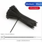 100Pcs/Bag Zip Ties Cable Ties Heavy Duty Plastic Wire Ties Self Locking Zip Tie Wraps Cord Management For Home, Office, Gardening - Image 9