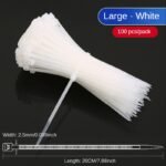 100Pcs/Bag Zip Ties Cable Ties Heavy Duty Plastic Wire Ties Self Locking Zip Tie Wraps Cord Management For Home, Office, Gardening - Image 3
