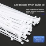 100Pcs/Bag Zip Ties Cable Ties Heavy Duty Plastic Wire Ties Self Locking Zip Tie Wraps Cord Management For Home, Office, Gardening