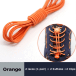 Shoelace 1 Pair Round Elastic Shoelaces Suitable For Various Shoe Accessories No Tie Shoelace Fixed Stretching Locking Lazy Laces - Image 19