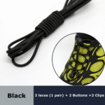 Shoelace 1 Pair Round Elastic Shoelaces Suitable For Various Shoe Accessories No Tie Shoelace Fixed Stretching Locking Lazy Laces - Image 3