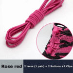Shoelace 1 Pair Round Elastic Shoelaces Suitable For Various Shoe Accessories No Tie Shoelace Fixed Stretching Locking Lazy Laces - Image 13