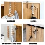 1Pc Over-The-Door Plastic Hanger In White Or Beige - Easy Install, Space-Saving Hook Rack For Clothes, Bags & Towels - Stylish Home Organization Solution For Bedroom & Beyond - Image 6