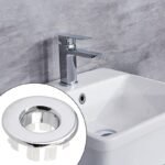 1Pc Wash Basin Overflow Ring, Neatly Decorated Cover, Sink Overflow Plug, Plastic Stainless Steel Basin Overflow Ring - Image 4