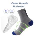 5 Pairs Men'S Sports Socks - Breathable Moisture-Wicking, Reinforced Toe & Heel, All-Season Thin Comfort For Basketball Gym Casual Wear (Eu 38-43), Basketball Socks | Flexible Socks | Durable Comfort Socks - Image 2