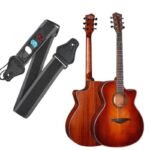 1Pc Adjustable Black Guitar Strap With Red & Blue Accents - Detachable Paddles, Comfortable Shoulder Pad For Acoustic & Electric Guitars, Secure Fit For Bass & Folk Instruments, Guitar Accessories, Musician Gear, Sleek Design, Durable Construction - Image 5