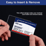 Popular Choice 10Pcs Clear Pvc Medicare Card Protector Sleeves, 12Mil Thick, Water-Resistant, Easy Insert Design For New Medicare Cards, Credit & Business Cards - Transparent - Image 5