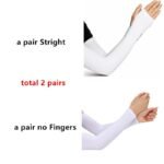 2 Pairs Cooling Arm Sleeves, Unisex Polyester Knit Fabric, Uv Protection, Sun Protection, Hand Washable, Pull-On Design For Sports, Running, Fishing, Cycling, Skiing - Image 5