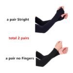 2 Pairs Cooling Arm Sleeves, Unisex Polyester Knit Fabric, Uv Protection, Sun Protection, Hand Washable, Pull-On Design For Sports, Running, Fishing, Cycling, Skiing - Image 3