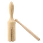 Fun And Educational Wooden Sound Tube - Single-Threaded Ring Percussion Cylinder With Croak Frog Barrel Design Eid Al-Adha Mubarak - Image 5