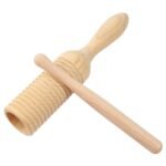 Fun And Educational Wooden Sound Tube - Single-Threaded Ring Percussion Cylinder With Croak Frog Barrel Design Eid Al-Adha Mubarak - Image 3