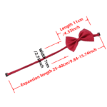 Chic Adjustable Pet Bow Tie Collar - Durable Polyester, Fits Small To Large Dogs & Cats - Image 2