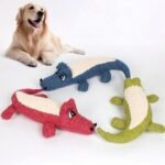 1Pc Durable Crocodile-Shaped Interactive Plush Toy For Dogs - Satisfies Natural Chewing Instinct, Provides Mental Stimulation, And Encourages Active Play - Soft, Textured, And Squeaky Design For Endless Fun - Image 10