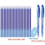 1 Pack Erasable Gel Pen Set, Erasable Pens + Refills + Erasers 0.5Mm Erasable Pen Office School Stationery - Image 6