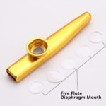 Metal Kazoo Musical Instruments Flutes Diaphragm Mouth Kazoos Musical Instruments Good Companion For Guitar - Image 8