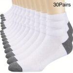 10/20/30Pairs Men'S Fashion Color Block Low Cut Ankle Socks, Breathable Comfy Sweat Absorption Socks, Men'S Socks - Image 13