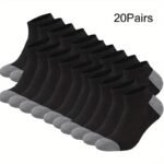 10/20/30Pairs Men'S Fashion Color Block Low Cut Ankle Socks, Breathable Comfy Sweat Absorption Socks, Men'S Socks - Image 8