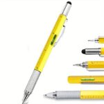 6-In-1 Multifunctional Tool Pen Building Tools, Gift Tool Pens, With 1.0Mm Black Round Ballpoint Pen, Ruler, Handwriting Pen, Level, Screwdriver, Fountain Pen Tools Gadget Fountain Pen Gifts For Men Christmas Gifts Dad Gifts,Christmas,Birthday,Teacher - Image 3