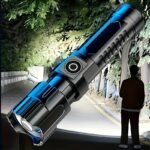 Anyice 1Pc Led Zoom Flashlight, Multi-Functional Outdoor Telescopic Light, Usb Rechargeable, 800Mah Lithium Battery, Non-Waterproof, For Camping, Fishing, Hunting, Climbing, Adventure, Emergency