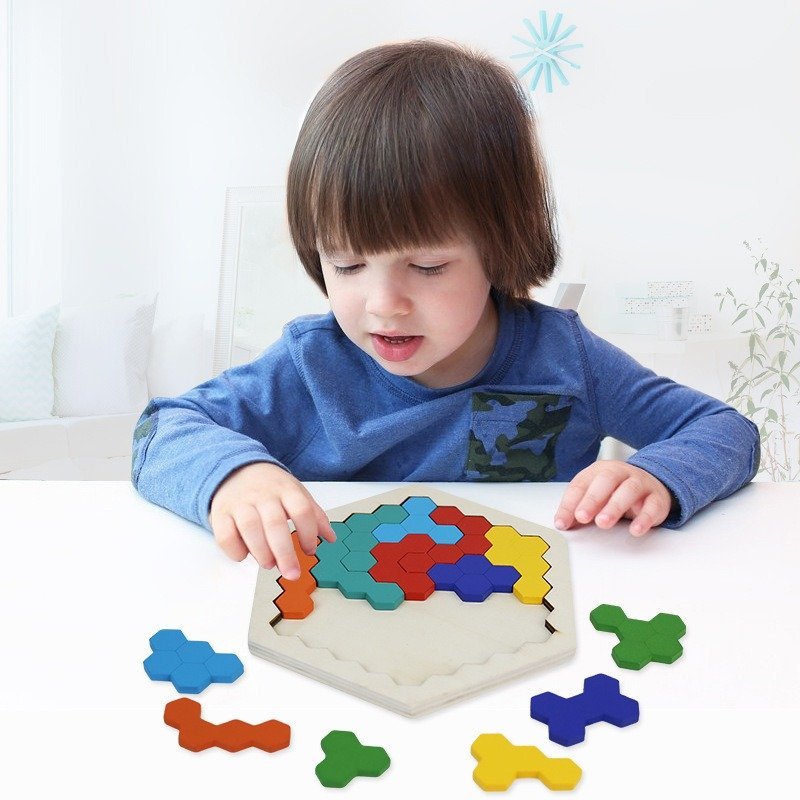 product-open-2023-08-17-1692253642664-20d705010d5e49f48305eb17073fee07-goods.jpeg Hexagonal Wooden Puzzles In 3D For Kids, Designed As Educational Toys. These Tangram Games Are Perfect For Testing Brain Iq And Make Great Gifts For Christmas And Holidays. - Image 1