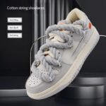 1 Pair Thick Twisted Rope Shoelaces, Material, Anti-Pilling, Non-Slip, Easy To Tie, For High-Top Sneakers, Hiking Shoes, Athletic Casual Footwear, Canvas Shoes, Hightop Sneaker Accessories | Decorative Laces | Durable Shoelaces, Shoe Accessories
