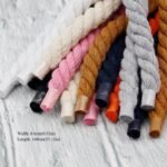 1 Pair Thick Twisted Rope Shoelaces, Material, Anti-Pilling, Non-Slip, Easy To Tie, For High-Top Sneakers, Hiking Shoes, Athletic Casual Footwear, Canvas Shoes, Hightop Sneaker Accessories | Decorative Laces | Durable Shoelaces, Shoe Accessories - Image 2