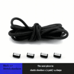 1 Pair Elastic No-Tie Shoelaces 1 Pair Of Elastic No-Tie Shoelaces, Easy Wear Stretch Spandex Laces For Sneakers, Comfort Fit, No Knotting Required, Durable And Flexible - Image 3