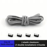 1 Pair Elastic No-Tie Shoelaces 1 Pair Of Elastic No-Tie Shoelaces, Easy Wear Stretch Spandex Laces For Sneakers, Comfort Fit, No Knotting Required, Durable And Flexible - Image 10
