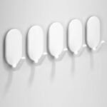 5Pcs Heavy-Duty Adhesive Hooks, No Drilling Needed, Ideal For Bathroom And Toilet, Effortlessly Hang Towels On Walls Or Doors, Leaves No Traces Behind - Image 3