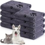 Microfiber Pet Towels For Dogs, 60.96X101.6 Cm, Super Absorbent & Quick Dry, Soft & Durable Bath Towel With Paw Print Design, For Quick Dog Bath Care - Image 3