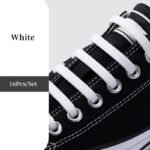 16Pcs Set Silicone Elastic Laces - No Tie Up Shoe Laces, Lazy Shoe Laces, T-Shaped, Vibrant Color Options (Purple, Blue, Green, Yellow, Orange, Pink) For Sneakers And Casual Shoes, Shoelace Storage|Vibrant Lace Design|Silicone Construction, Shoelace Storage Organizer - Image 3