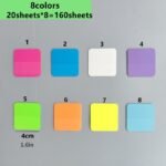 8 Packs 160 Sheets Transparent Sticky Notes Scrapes Stickers Note Pads Paper Clear Notepad School Stationery Office Supplies - Image 3