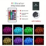 1Set Usb Led 5050 Rgb Strip Lights, Sync Color Changing Luminous Led String, 44/24Key Remote Control, Smart Application Remote Control, Decorative Night Light, For Bedroom Room Home Decorative Party Festival. - Image 10