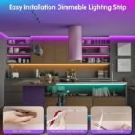 1Set Usb Led 5050 Rgb Strip Lights, Sync Color Changing Luminous Led String, 44/24Key Remote Control, Smart Application Remote Control, Decorative Night Light, For Bedroom Room Home Decorative Party Festival. - Image 12