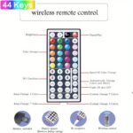 1Set Usb Led 5050 Rgb Strip Lights, Sync Color Changing Luminous Led String, 44/24Key Remote Control, Smart Application Remote Control, Decorative Night Light, For Bedroom Room Home Decorative Party Festival. - Image 8