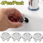 4/6/8/10/15/20/25/30Pcs Pack Plastic Bathroom Kitchen Sink Overflow Cover Ring Insert Replacement - Chrome Round Drain Cap With Plastic Strips, Durable Bathroom & Kitchen Sink Accessories, Sink Drain Cover, Overflow Prevention, Modern Drain Cover, Durable Plastic - Image 6