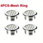 4/6/8/10/15/20/25/30Pcs Pack Plastic Bathroom Kitchen Sink Overflow Cover Ring Insert Replacement - Chrome Round Drain Cap With Plastic Strips, Durable Bathroom & Kitchen Sink Accessories, Sink Drain Cover, Overflow Prevention, Modern Drain Cover, Durable Plastic - Image 9