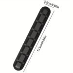 1Pc 7 Hole Black Cable Organizer, Cable Organizer For Fixing Wires And Data Cables Without Punching Holes, Wire Clips, Network Cable Clamps, Self-Adhesive Magic Tools - Image 2