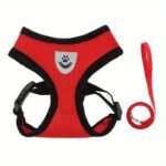 Dog Harnesses Leash, Mesh Cloth Pet Collars, Puppy Breathable Reflective Lead Dog Rope, Adjustable Pet Supplies Christmas Gift - Image 3